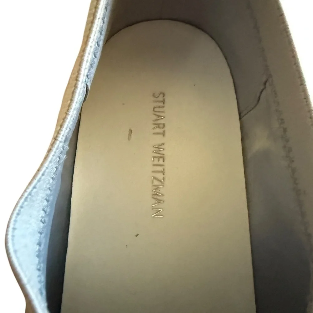 Stuart Weitzman Gray Loafers Slip-On Shoes
